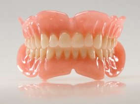 a close up picture of a set of dentures