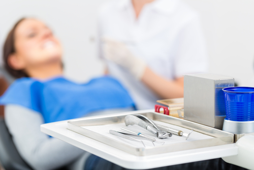 close up of dental tools